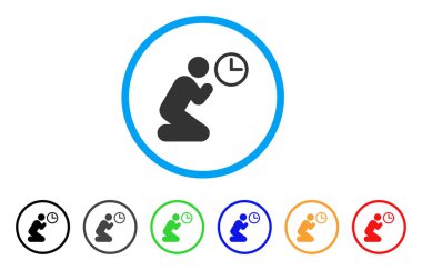 Zaman yuvarlak simge dua