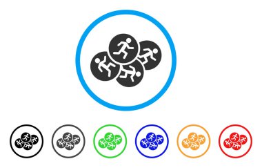 Çalışan erkekler simgesi yuvarlak