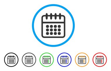 Sarmal takvim yuvarlak simge