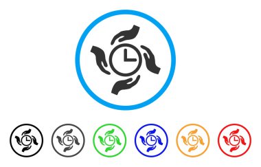 Zaman bakım yuvarlak simge