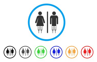 Engelli Wc kişi simgesi yuvarlak