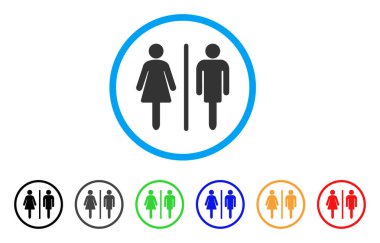 WC kişi simgesi yuvarlak