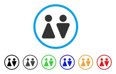 WC kişi simgesi yuvarlak