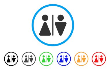 WC kişi simgesi yuvarlak