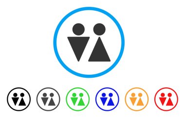 WC kişi simgesi yuvarlak