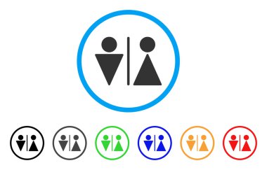 WC kişi simgesi yuvarlak