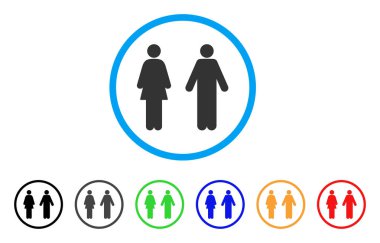 WC kişi simgesi yuvarlak