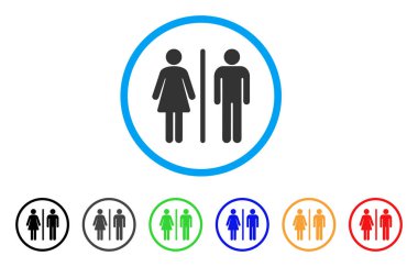 WC kişi simgesi yuvarlak