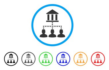 Banka Binası istemci bağlantıları yuvarlak simge