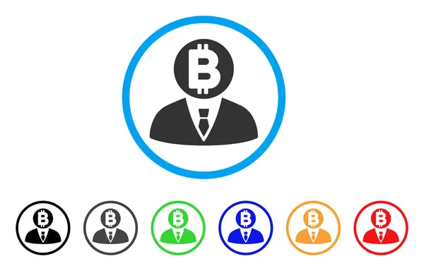 Bitcoin Yöneticisi yuvarlak simgesi — Stok Vektör