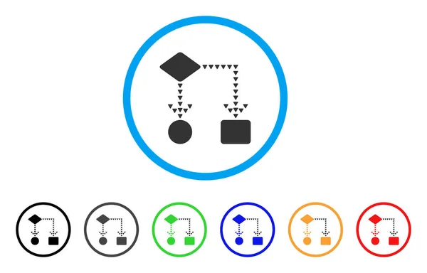 Flow Chart Configuration Rounded Icon Stock Vector Image by ©ahasoft ...