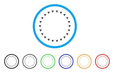 Noktalı daire yuvarlak simge