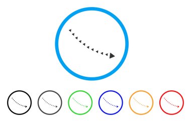 Noktalı düşüş trendi yuvarlak simge