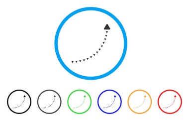 Noktalı büyüme satırı yuvarlak simgesi