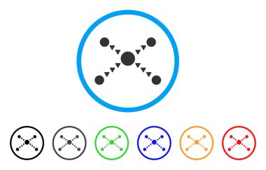 Noktalı Linkler yuvarlak simge