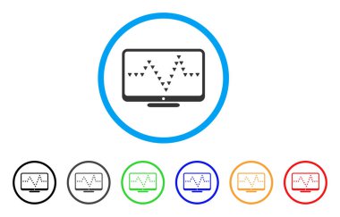 Noktalı darbe yuvarlak simge izlemek