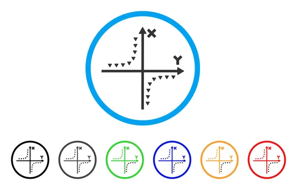 Круглая икона Гиперболы — стоковый вектор