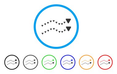 Noktalı eğilimleri yuvarlak simge