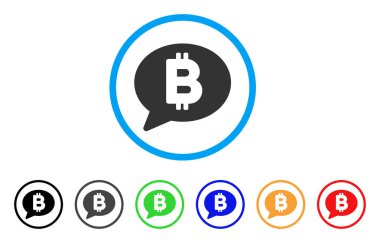 Bitcoin mesaj simgesi yuvarlak