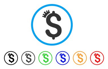 İş taç yuvarlak simge