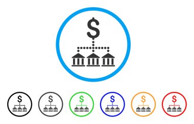 Banka düzeni yuvarlak simge