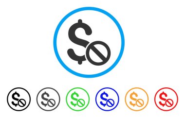 Yasak ödeme yuvarlak simge