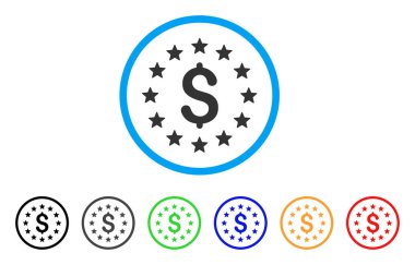 Doları yuvarlak simge yıldız