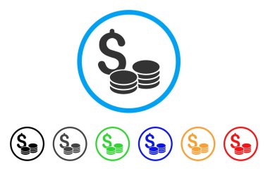 Sikke para yuvarlak simge