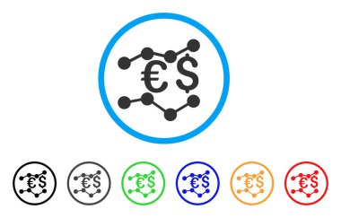 Finansal eğilimleri yuvarlak simge