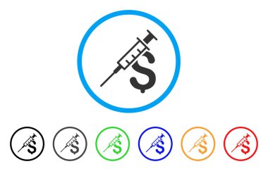 Uyuşturucu iş yuvarlak simge