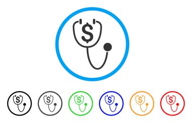 Doları sağlık yuvarlak simge