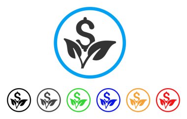 Eko iş başlangıç yuvarlak simge