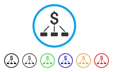 Finansal hiyerarşi yuvarlak simge
