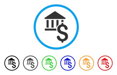 Doları banka simgesi yuvarlak