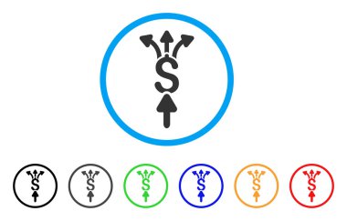 Ödemeler yuvarlak simge bölmek