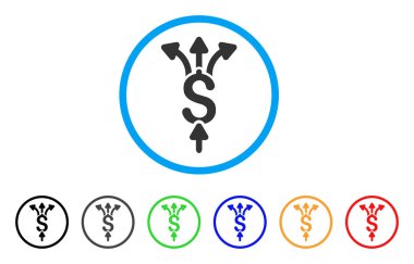 Ödemeler yuvarlak simge bölmek