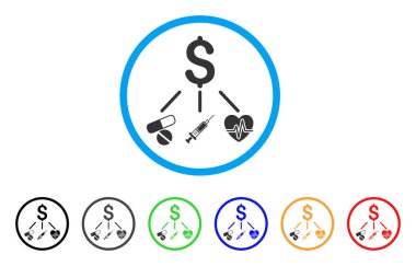 Tıbbi bütçe yuvarlak simge