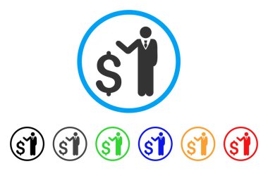 Bankacı yuvarlak simge