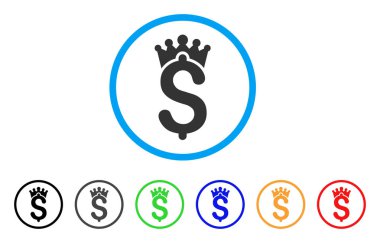 İş taç yuvarlak simge