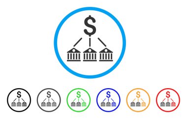 Banka masrafları yuvarlak simge