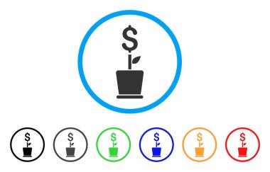 İş Projesi bitki yuvarlak simge