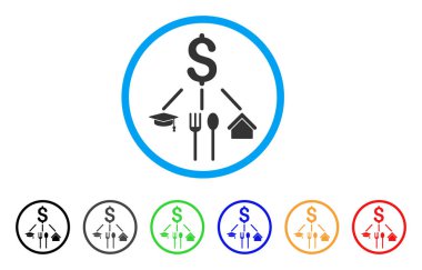 Tüketim desen yuvarlak simge