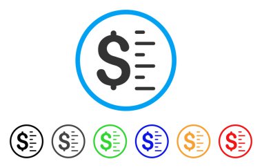 Dolar değer yuvarlak simge