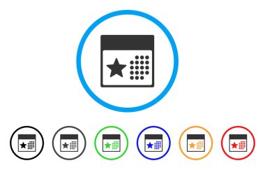 Tatil takvimi yuvarlak simge