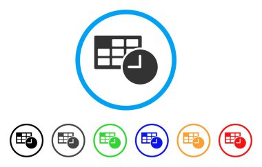 Tarih ve saat yuvarlak simgesini