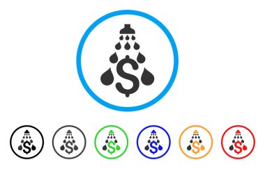 Kara para aklama yuvarlak simge