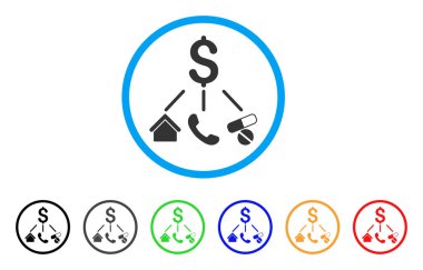 Yaşam giderleri yuvarlak simge