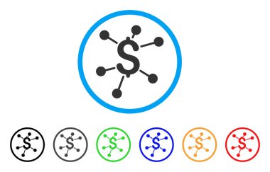 Finansal bağlantılar yuvarlak simge