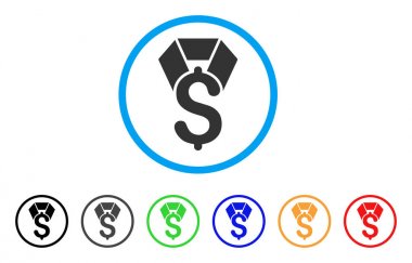 Doları ödül yuvarlak simge