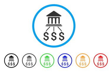 Banka düzeni yuvarlak simge